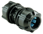 CTS coupler designed to connect CTS‑sized HDPE pipe to Kitec PE pipe using a secure, corrosion‑resistant Slide & Tighten™ compression joint.