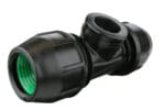 Large bore IPS‑OD ACME large bore slip tee for branching HDPE pipe into ACME‑threaded pipe networks.