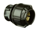 CTS end cap coupler designed to securely seal the end of a CTS HDPE pipe for testing or system termination.