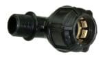 CTS 90‑degree elbow coupler with a male NPT thread for angled transitions between CTS HDPE pipe and threaded components.