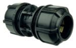 CTS slip coupler designed to repair or extend CTS‑sized HDPE pipe using a secure, easy‑install Slide & Tighten™ compression connection.