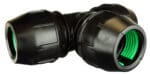 Large bore IPS‑OD compression tee coupler for branching HDPE pipe in three directions with a durable, high‑pressure connection.