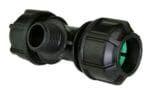 IPS‑OD compression tee featuring a male NPT thread for transitions between HDPE pipe and threaded systems.